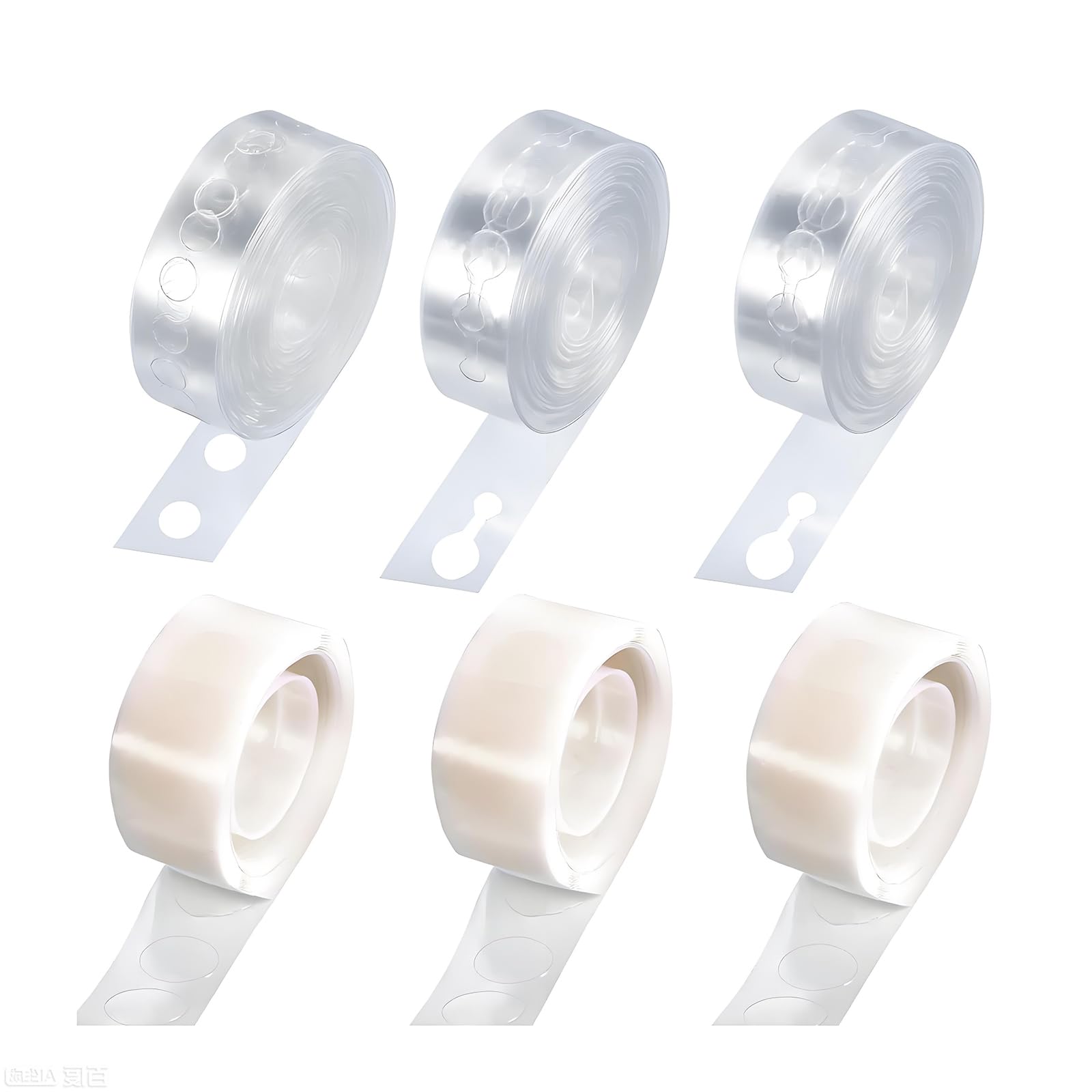 Leetye Mei Single Hole+Double Hole*2+Glue Dot*3 Balloon Arch Kit, Balloon Arch Tape Strip, Balloon Glue Dots Double Sided Adhesive, Balloon Garland Strip For Party Wedding/Birthday/Baby Shower Decorations (Single Hole*1+Double Hole*2+Glue Dot*2)