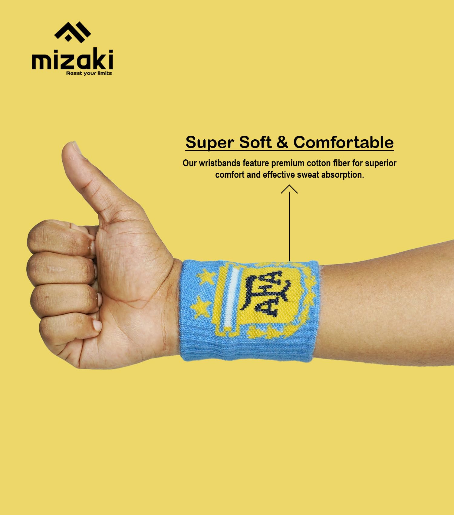 Mizaki Super Comfert Wristband for All Sports - Stretchable, Super