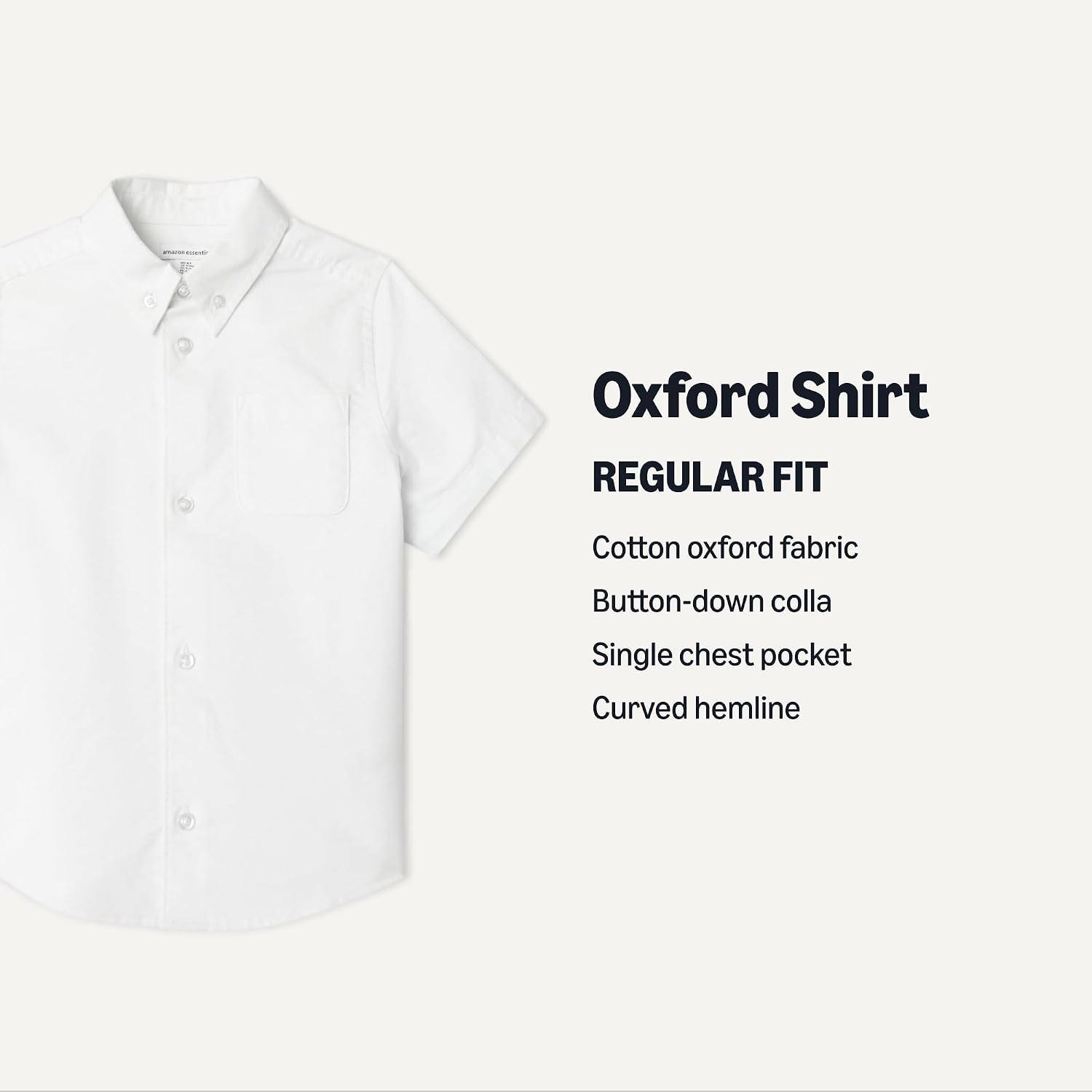 Essentials Boys Short Sleeve Oxford Shirt