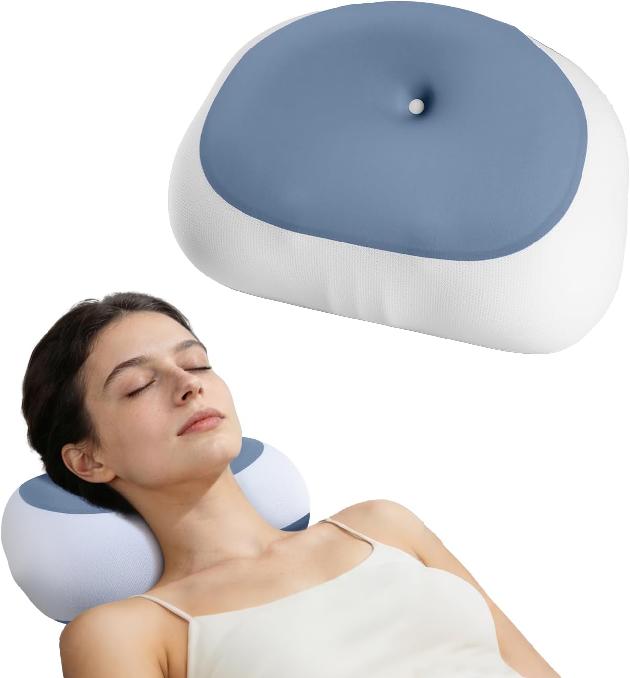 CHxxy Ergonomic Cervical Pillow for Neck Support - 11cm Contour Memory Foam Pillow with Cooling Removable Cover, Designed for Short-Term Relaxation