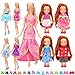 Miunana 27 Artículos para Muñecas = 10 Ropas Vestidos +10 PCS Zapatos para 11.5 Pulgadas + 5 Ropas Vestidos +2 PCS Zapatos para 6 Pulgadas