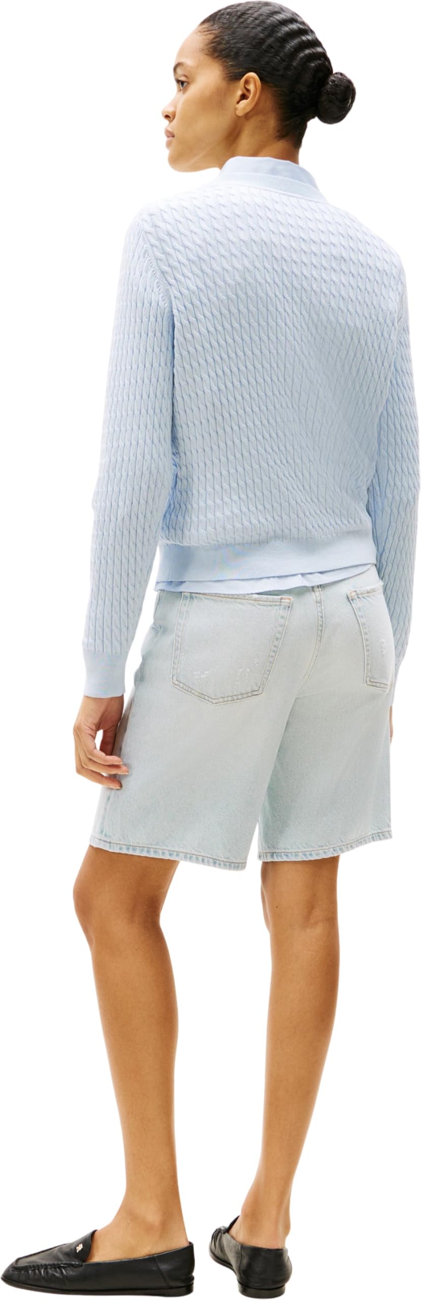 Tommy Hilfiger Jersey Mujer Cable Fine con Punto Trenzado