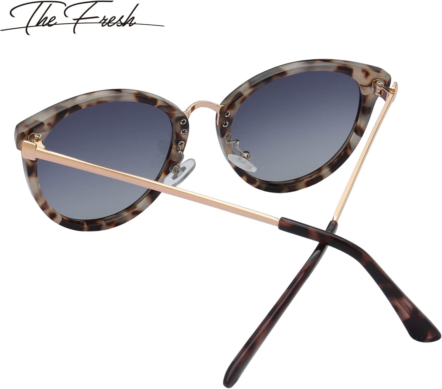 The Fresh Polarized Classic Round Style Tip Pointed Sunglasses Vintage Trendy FR16124P - Image 4