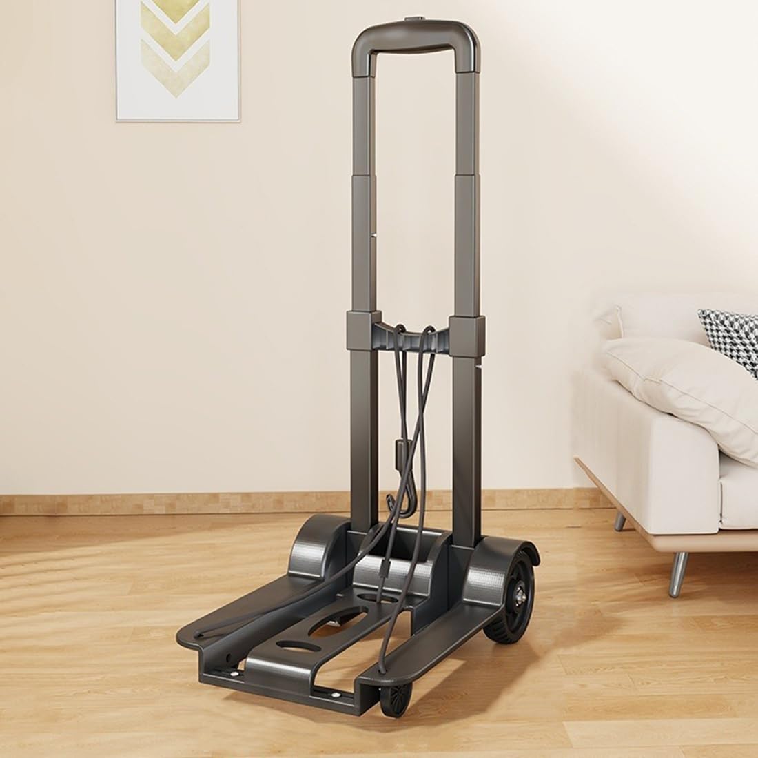 Carrello pieghevole a mano – Carrello portatile con ruote per bagagli da viaggio, shopping e uso domestico – Design compatto e leggero per un facile trasporto e stoccaggio
