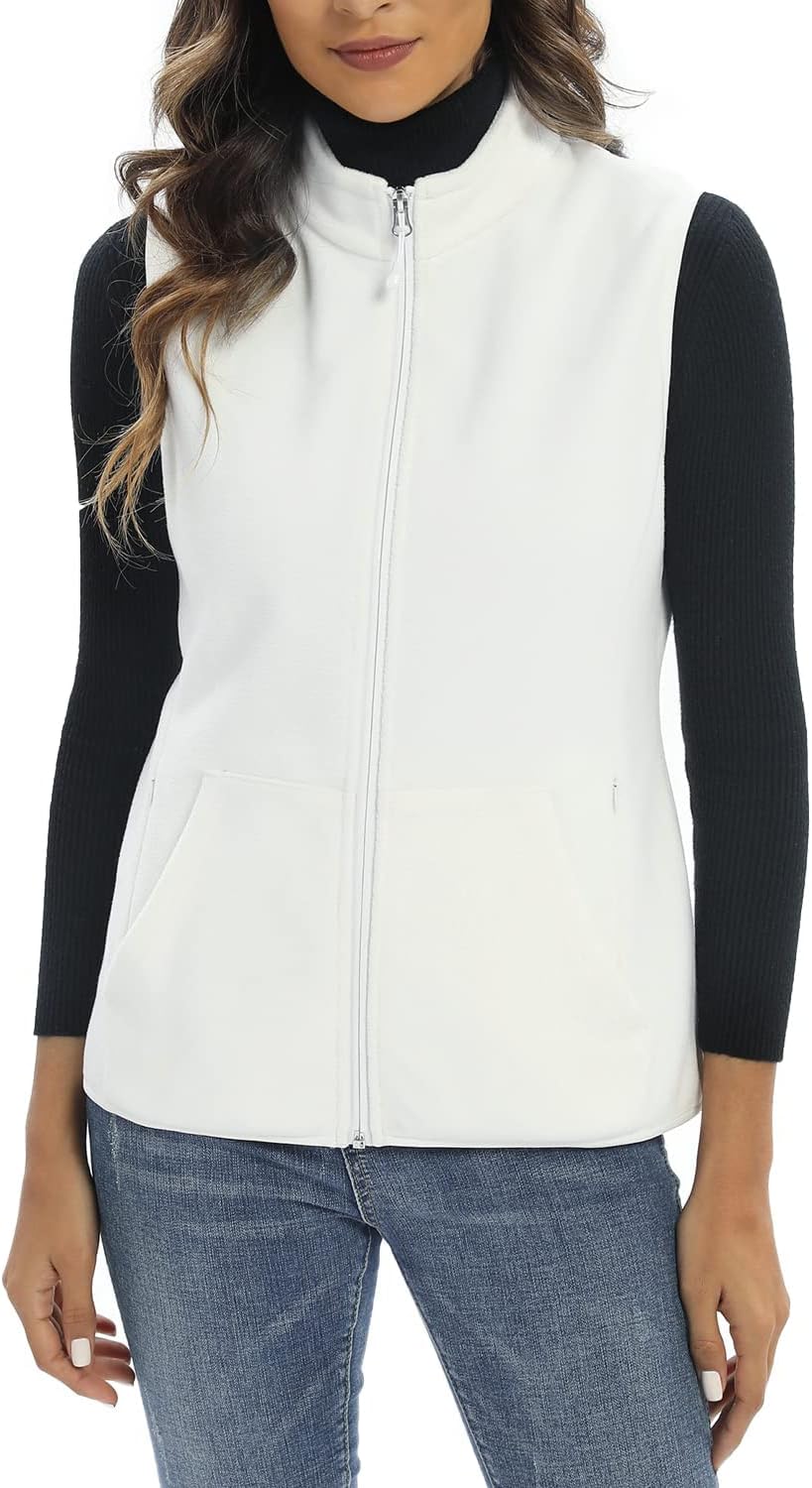Xeoxarel Women's Fleece Vest with 6 Pockets (XS-2XL)