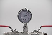 Vista 5 de HFS (R) -30inHg-0-150psi Manómetro de vacío relleno de líquido de glicerina, tamaño de dial de 2.5", montaje inferior NPT de 1/4", caja de acero