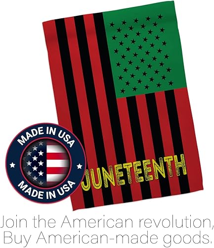 Miniatura 5 de Americana Home & Garden Juneteenth American Garden Flag Support Awareness Afro United State Black Lives Matter House Decoration Banner Small Yard