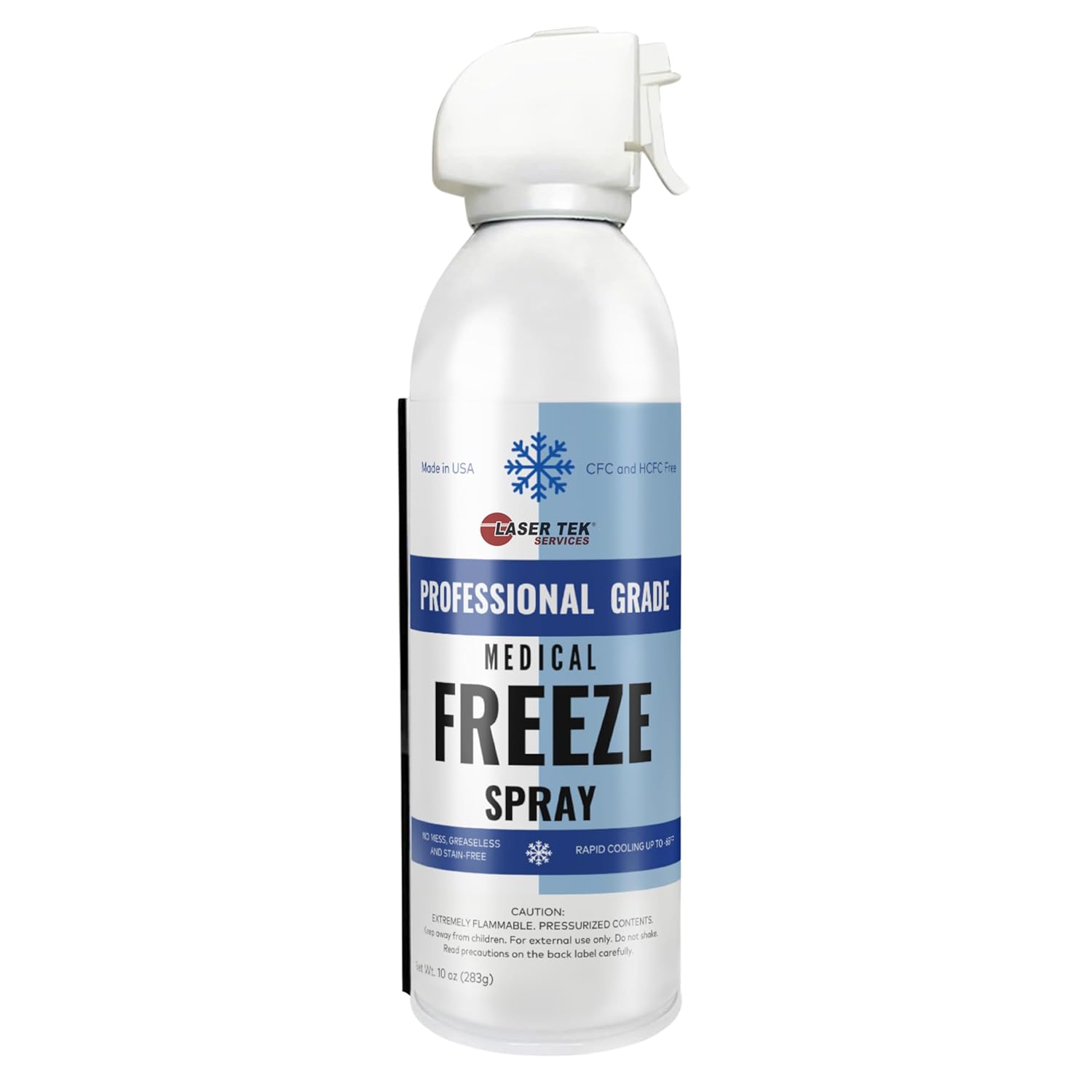 Laser Tek Services - Professional Grade 152A Refrigerant - Medical Freeze Spray - 10 oz
