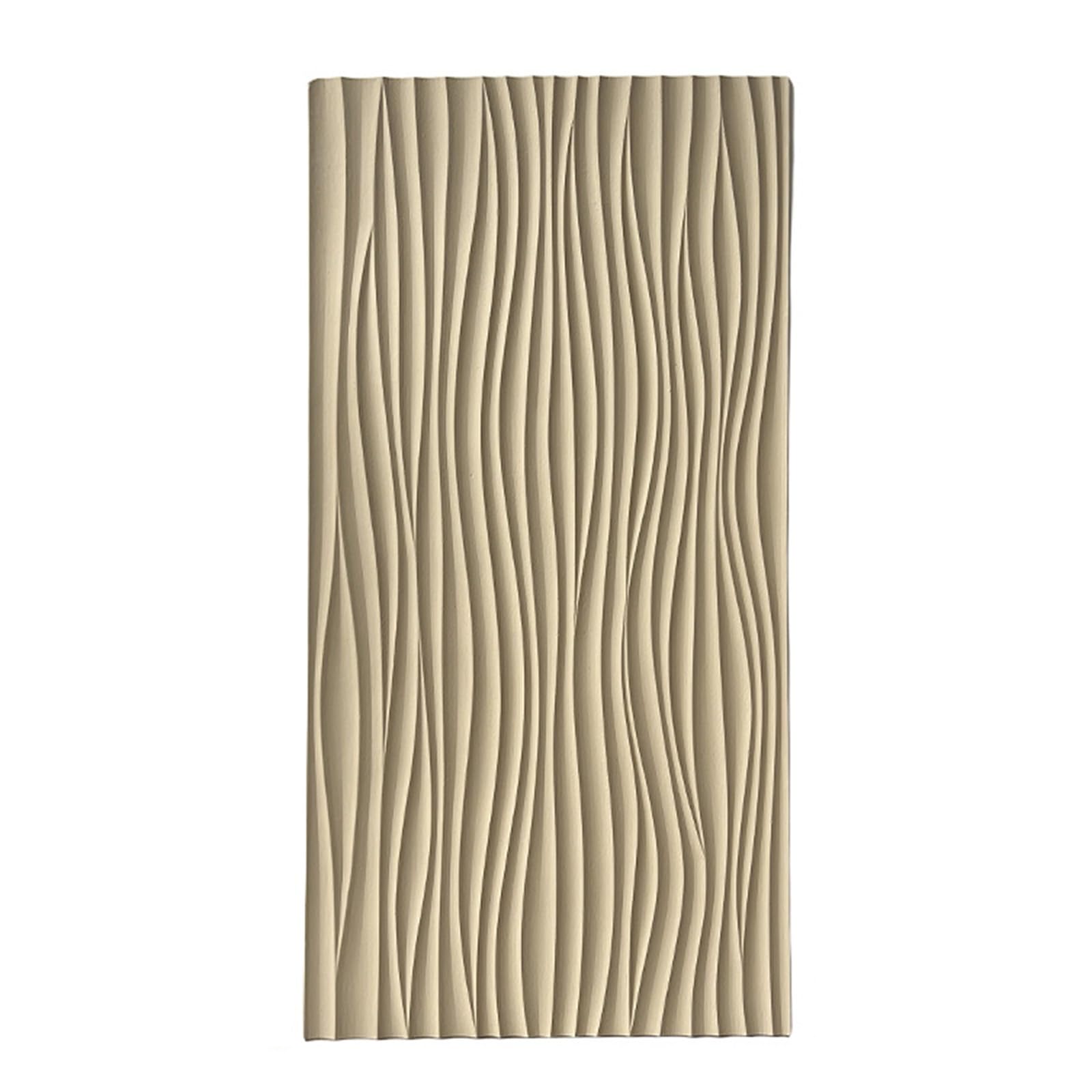 Papel tapiz poliuretano ondulado para el cabecero de dormitorio creando un fondo de pared acogedor