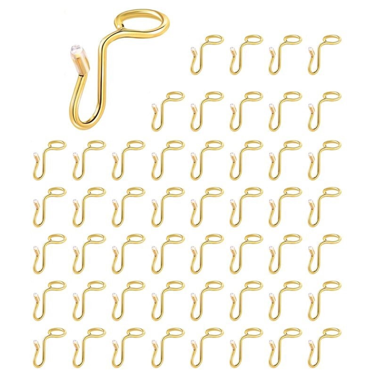 Hangers for Clothes Space Savers 50pcs Metal Clips For Velvet Hangers Clothes Hanger Connector Hooks, Extender For Closet Space Saving(Golds)