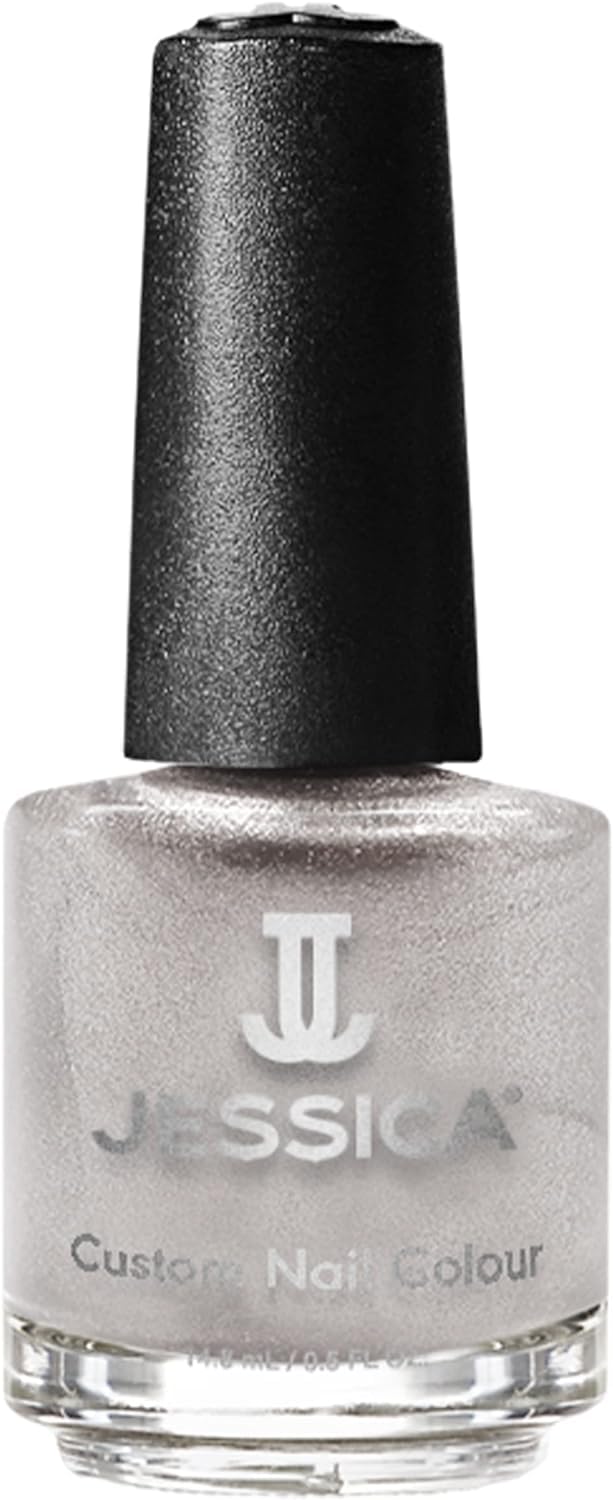 Custom Colour Nail Polish | Award-Winning Polish | Strengthening Nail Polish, Long Lasting Nail Varnish | Chip-Resistant & Hard-Wearing for Salon-Quality Finish | Swanky Silver | 14.8ml