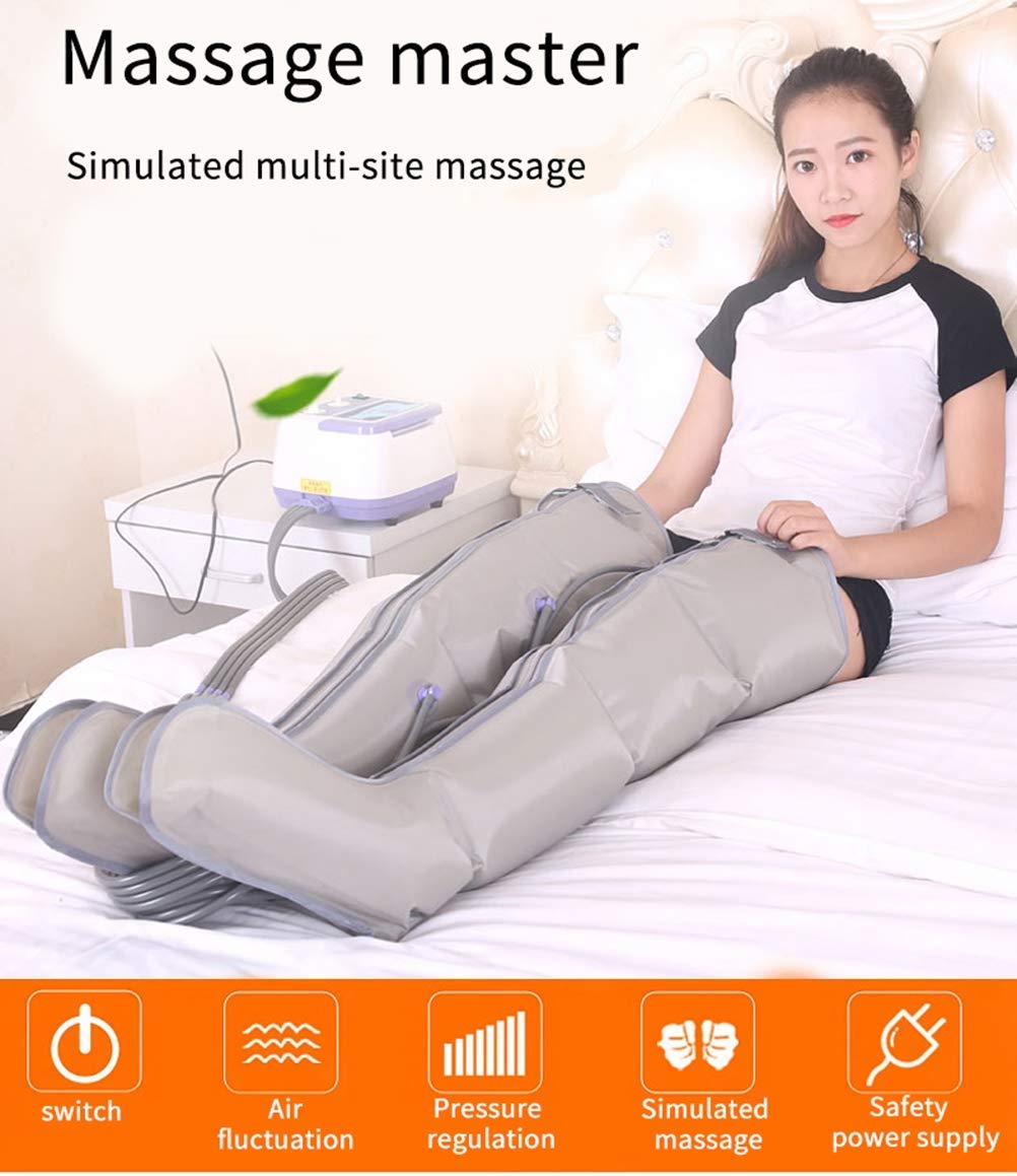 Massaggiatore per gambe a compressione d'aria, massaggiatore per piedi per gambe a compressione d'aria a 4 camere d'aria Allevia lo stress e promuove la circolazione, migliora l'obesità e allevia l'
