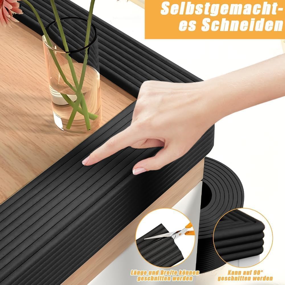 5 m x 8 cm, ochrona krawędzi z pianki dla niemowląt, ochrona krawędzi, samoprzylepna, miękka klejąca, ochrona narożników dla niemowląt, pianka, okleina na krawędzie stołu, do różnych mebli