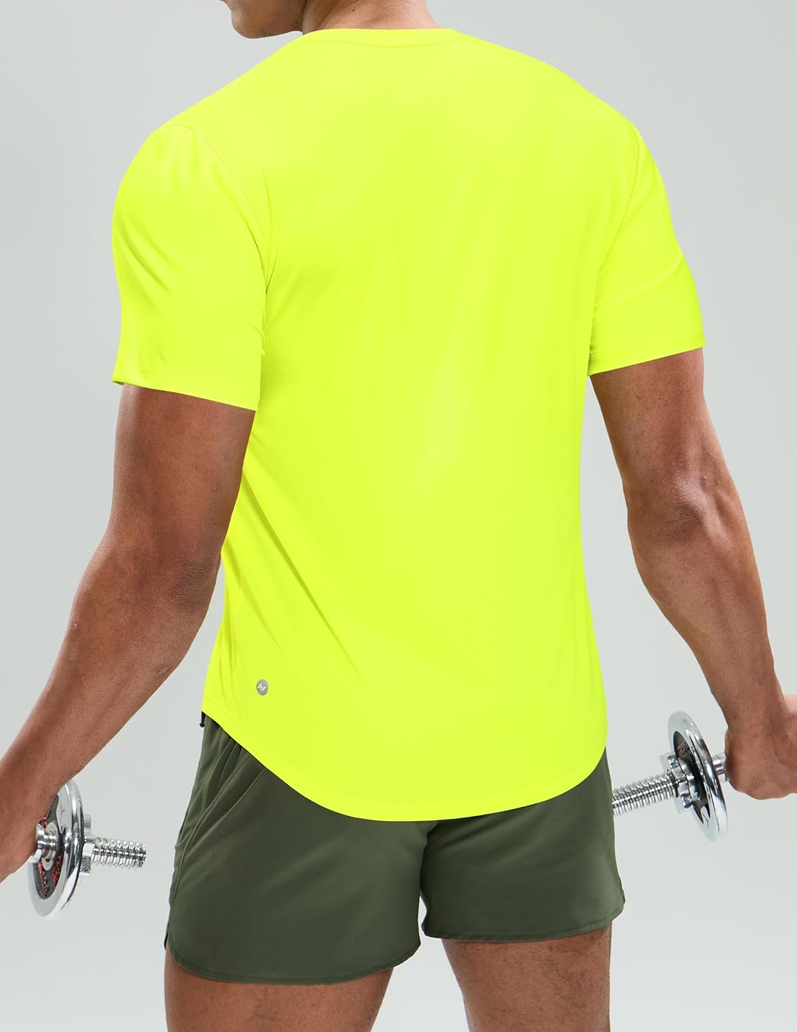 MIER Men's Workout T Shirts Dry Fit Short Sleeve Athletic Gym Running Lightweight Performance Tee Tops, Polyester, UPF 50+