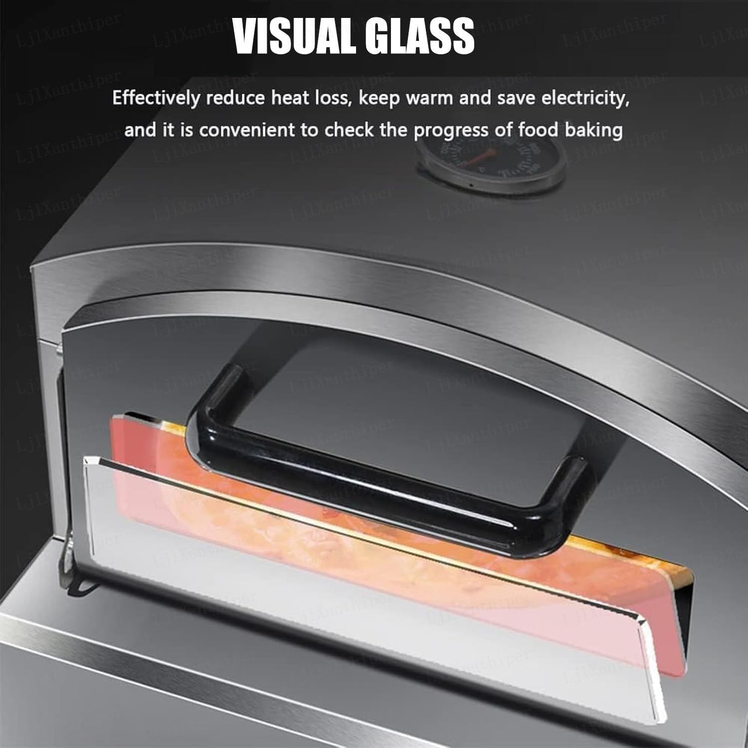 Máquina Para Hacer Pizza Profesional,Horno De Pizza Multifunción Para Exteriores,Entana De Vidrio Resistente Al Calor,Control De Temperatura,Para Asar Pizzas,Cocina Exteriores,Horno ElectricPizzaOven