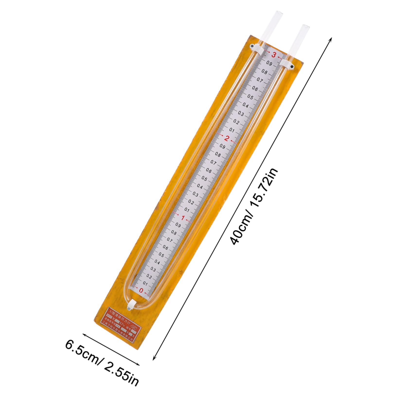 OSOLADY 1 PC Pressure Gauge Vacuum Tube Tester Gas Pressure Manometer Pressure Test Gauge Tool Easy Reading Manometer U-Shaped Pressure Manometer High Pressure Manometers Stainless Steel