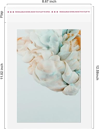 Miniatura 2 de Egofine Bolsas de celofán autosellables, 100 bolsas transparentes resellables para tapetes de fotos de 8.5 x 11 pulgadas (tamaño de la bolsa 8.67 x