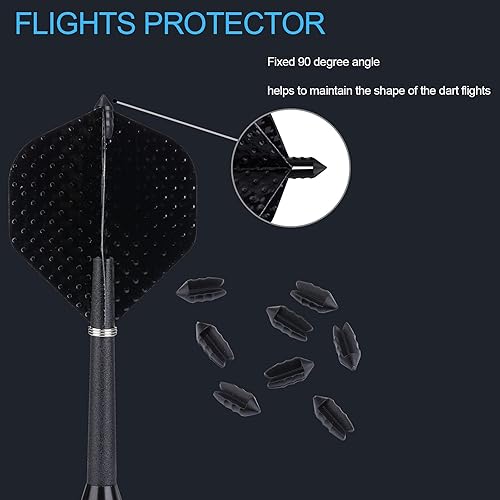 Miniatura 5 de Juego de 12 dardos de punta de metal de 220.85 oz, dardos de punta de acero para dardos con ejes de aluminio de alta calidad, 50 juntas tóricas de
