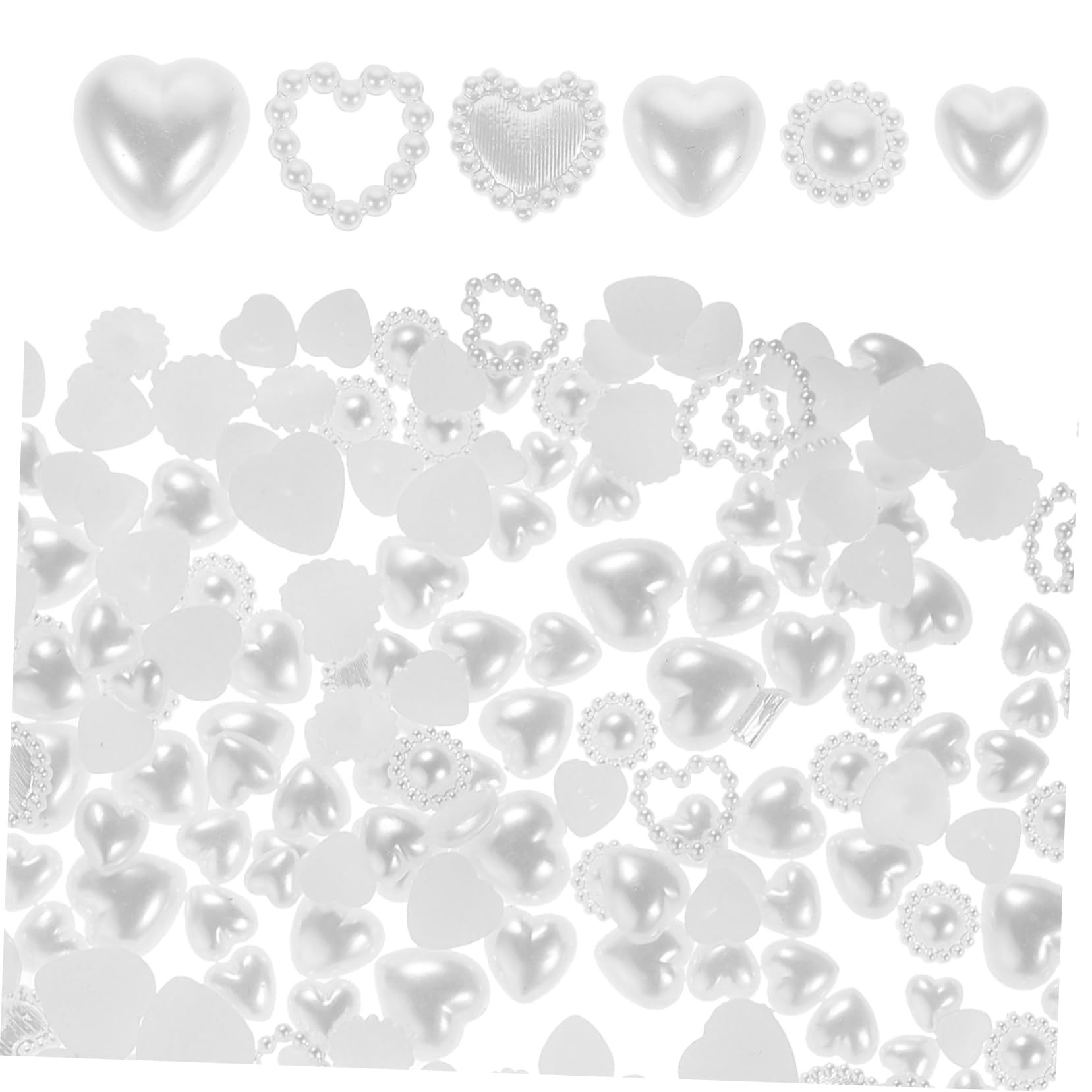 BESTYASH 5 Pezzi Accessori Per Unghie Di Perle Decorazioni Fascino Unghia Mini Ciondolo Arte Ciondoli Per Il Design Delle Unghie Ciondoli Per Unghie Luccicanti Bianca Plastica