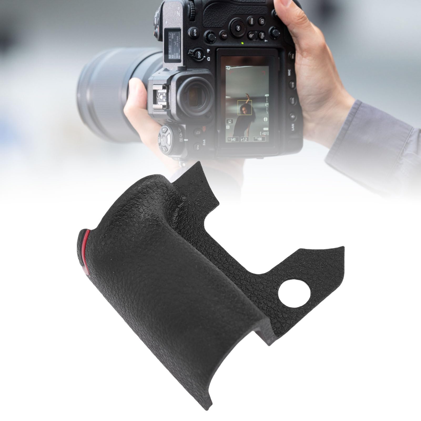 ASHATA Copertura Antiscivolo per Impugnatura della Fotocamera, Copertura in Gomma Antiscivolo per Impugnatura del Pollice per Z9 con Superficie Testurizzata, Guscio in Plastica Leggera
