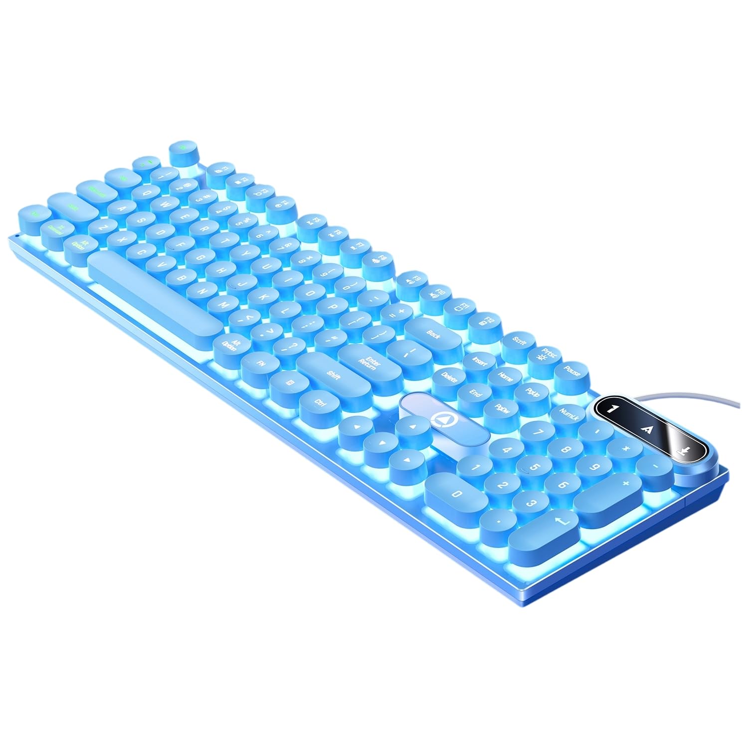Gaming Keyboard Wired Mechanical E-Sports Key Board RGB Backlit Computer Keyboard Round Key for Desktop Laptop PC Mac Game Typing