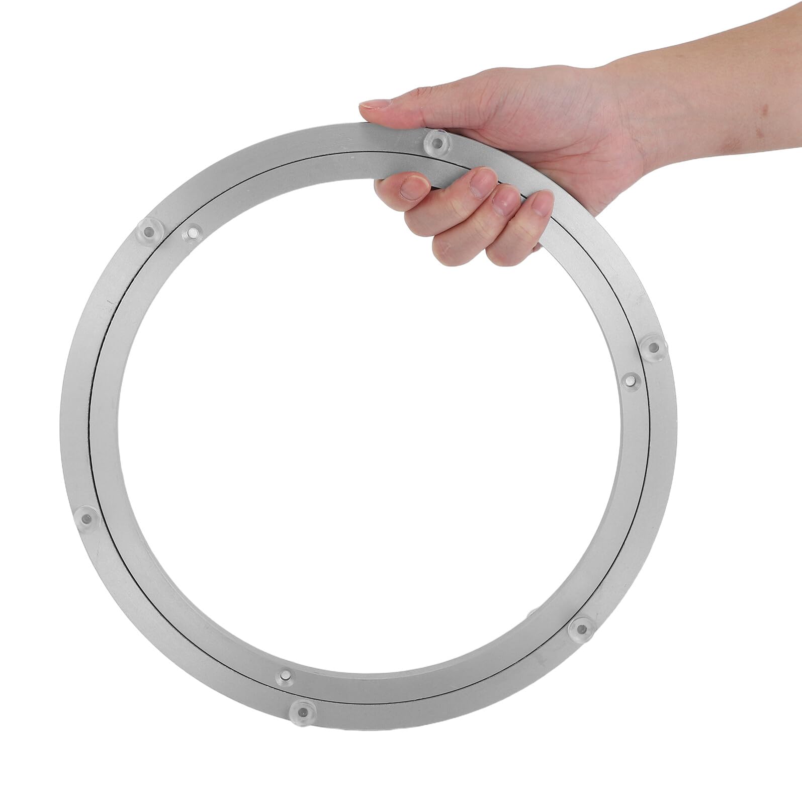 BESTYASH Plato Giratorio de Aleación de Aluminio para Mesa de Comedor 30 CM Rodamientos Industriales de Alta Resistencia Base Giratoria Silenciosa Resistente al Polvo y Aceite para Servir