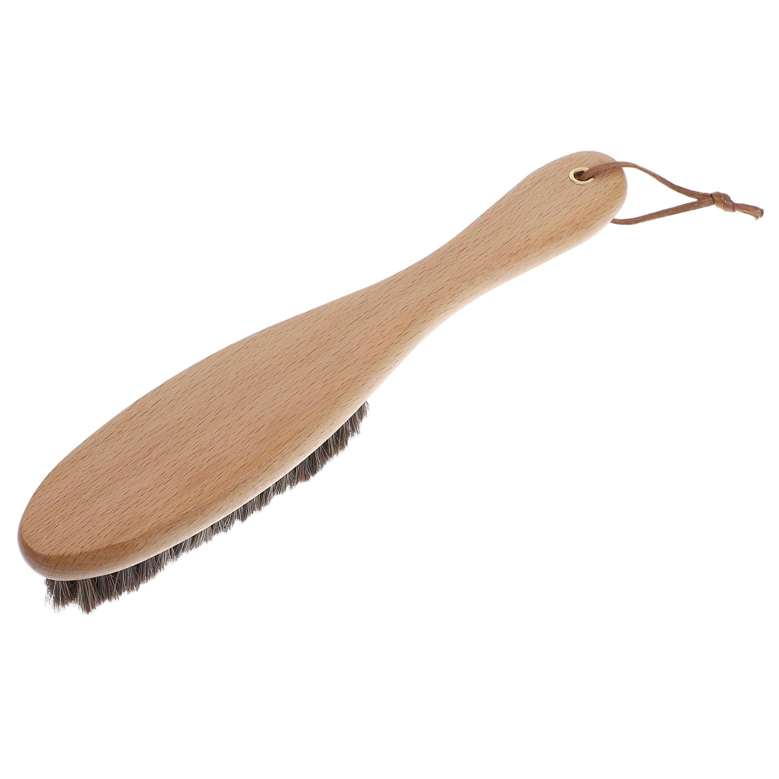 Totority Horse Grooming Dust Brush with Soft Horsehair Bristles Ergonomic Wooden Handle for Efficient Cleaning for Thorough Horse Care and Dust Removal