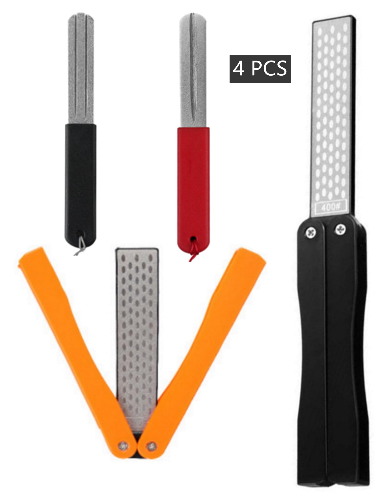 400/600 Grit Portable Handheld Double Sided Sharpener Pocket Diamond Knife Sharpening Stone, Portable Fish Hook File Fishing Hook Sharpener,Dart