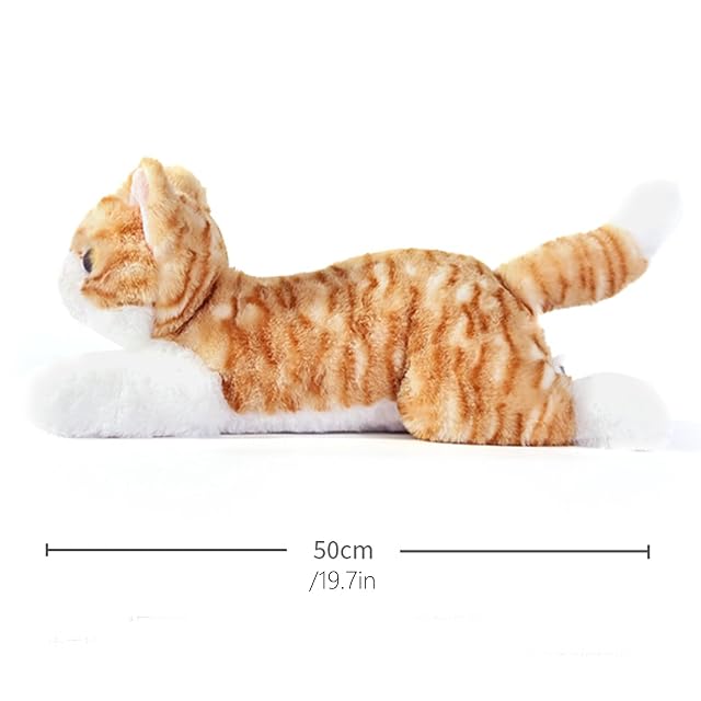 Foto 2 de 7 de HOMEXYLYL Juguetes de Peluche de Gato, simulación de Gatito atigrado, niñas, Adultos y niños