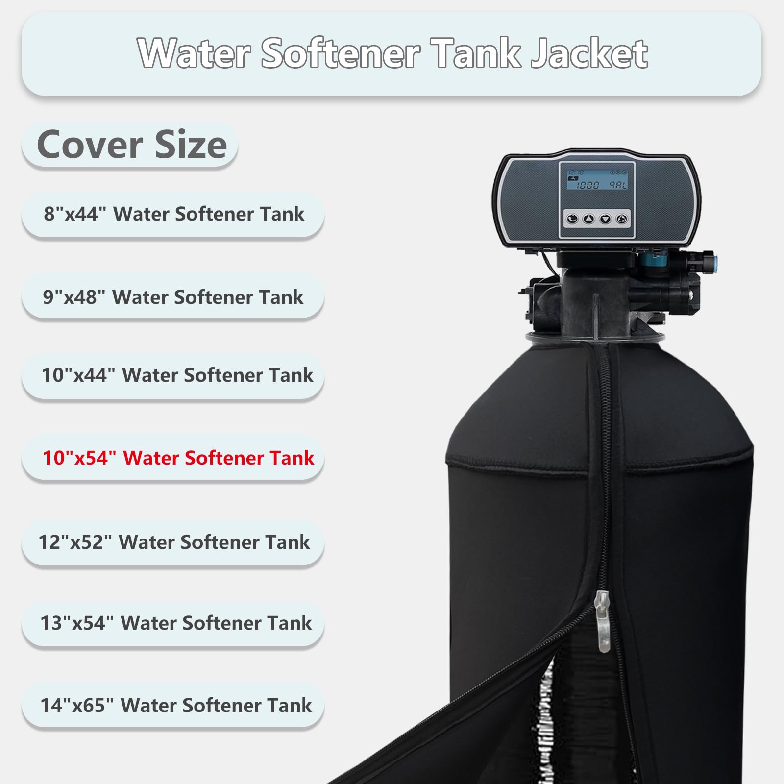 Sobana 10x54 Inch Water Softener Tank Jacket - Insulated 3.5mm