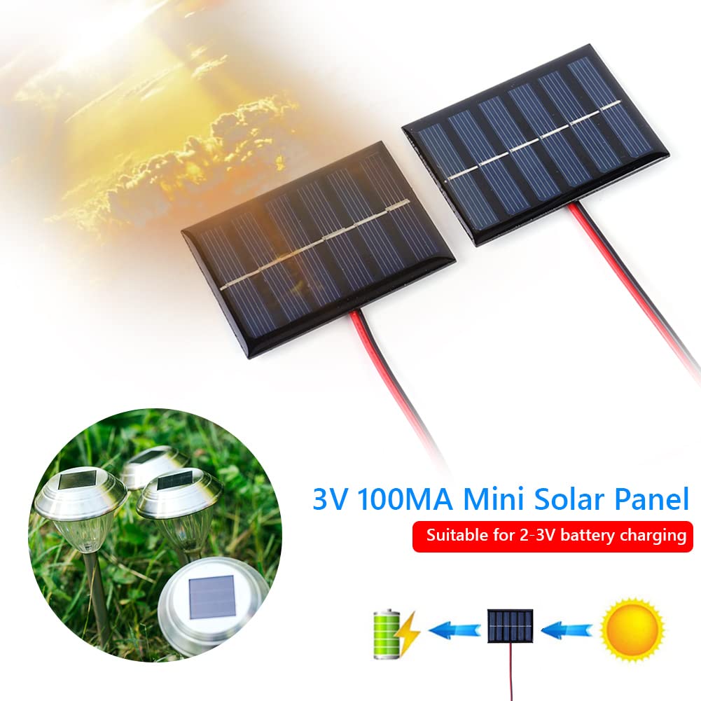 Generic 1 mini pannello solare 1 W 3 V 100 MA DIY Outdoor Camp caricatore solare Power Bank