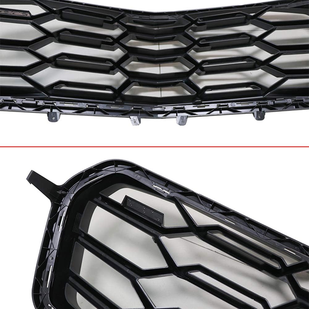 IKON MOTORSPORTS Front Lower Grille, Compatible with 2016-2024 Chevy Camaro, ZL1 1LE Style Black PP Replacement Front Bumper Grill