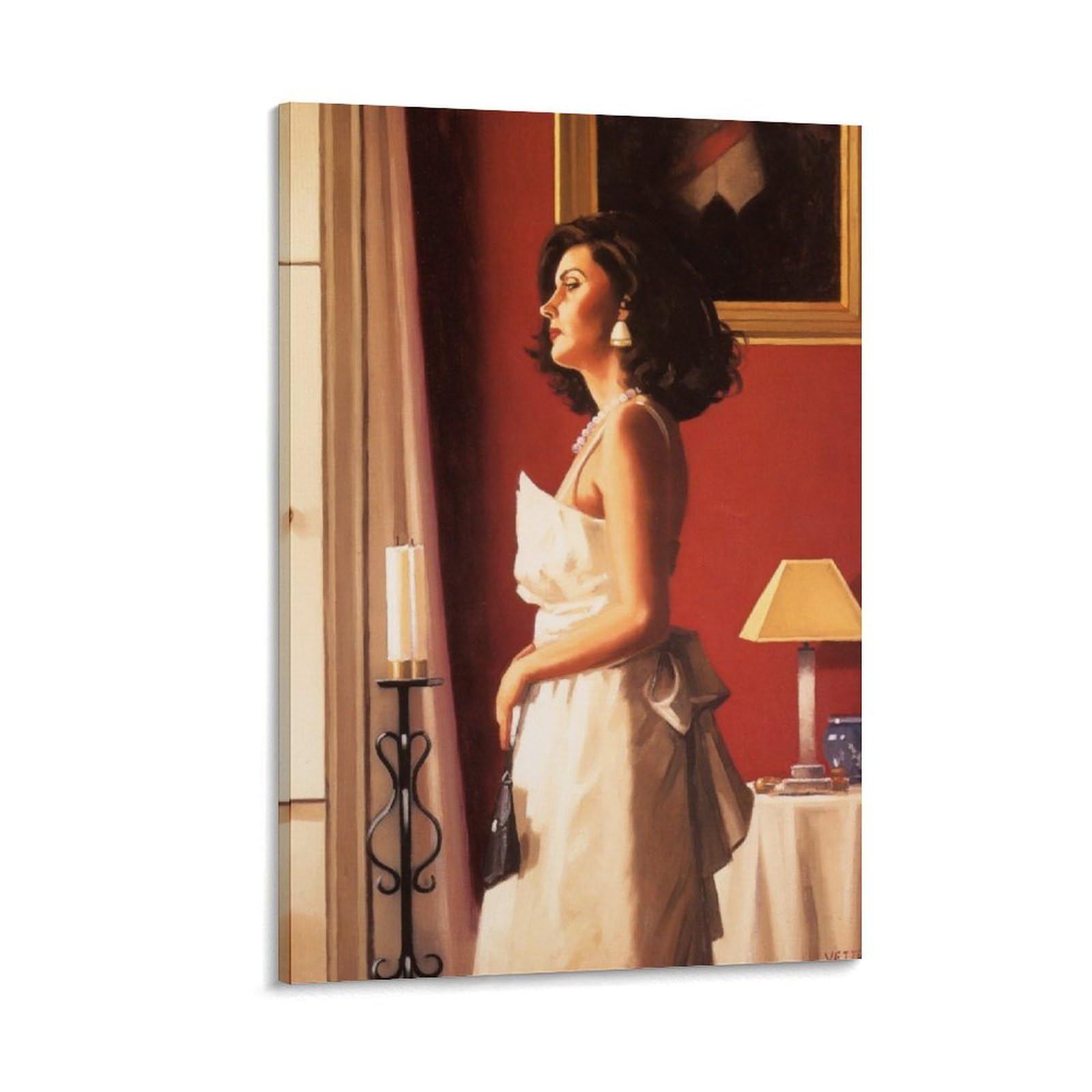 One Moment in Time by jack_vettriano Wall Art Prints Poster Picture Print Canvas Poster Wall Paint Art Posters Decor Modern Home Artworks 08x12inch(20x30cm)