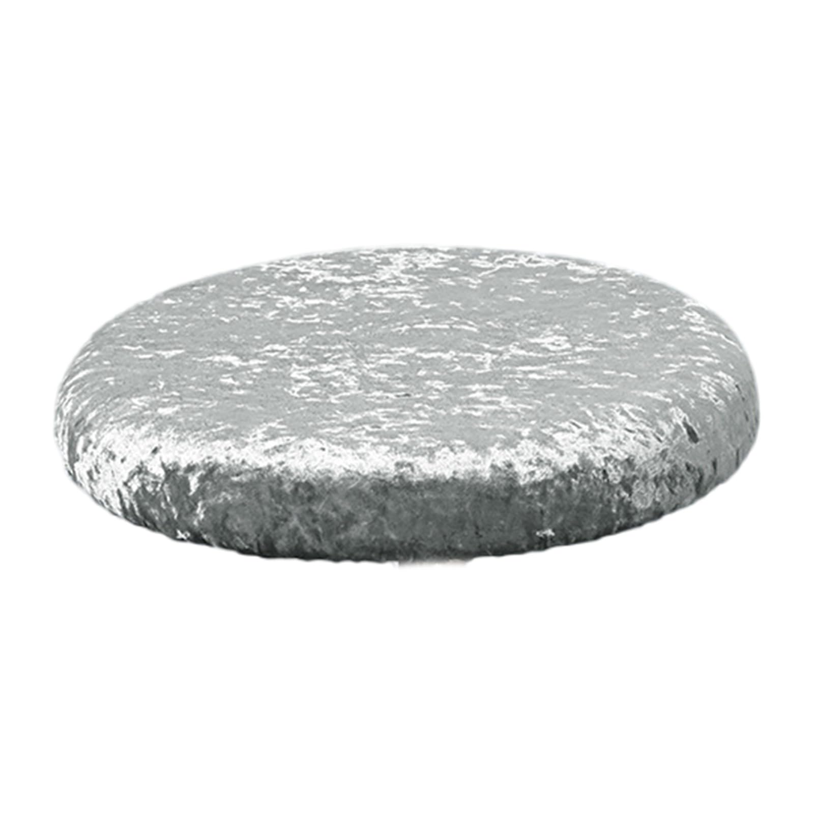 Carotoe Light Grey Durability Velvety Dining Seats Slipcovers Elastics Stool Seat Covers Protectors For Dining/Living Room Furnitures Stretchable Chair Covers With Nonslip Base