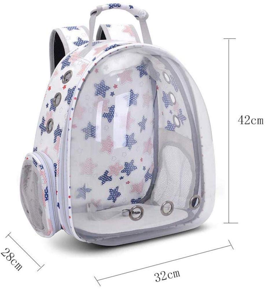 QIAOYI Espacio Panorámico Mochila para Animales Transparente Mochila para Perros Gato Mochila Móvil Viaje para Gatos Gorras para Animales Pequeños Mochila De Viaje Transpirable Portátil Pequeña
