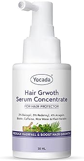 Hair Growth Serum Concentrate For Men & Women | with 2% Redensyl, 4% Anagain, 2% Baicapil, Caffeine, Biotin & Rice Water | Reduce Hairfall | Boost Hair growth | Increase hair density | Repair Damaged hair | (30 ML, Pack of 1)