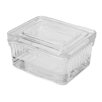 KJHBV 1pc Glass Staining Jar Clear Container With Lid Glass With Lid