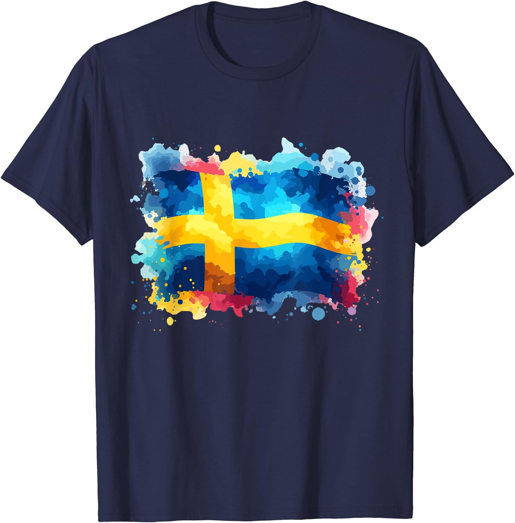 European Flags Culture Artwork by GeorgiColorful Sweden Swedish Flag T-Shirt