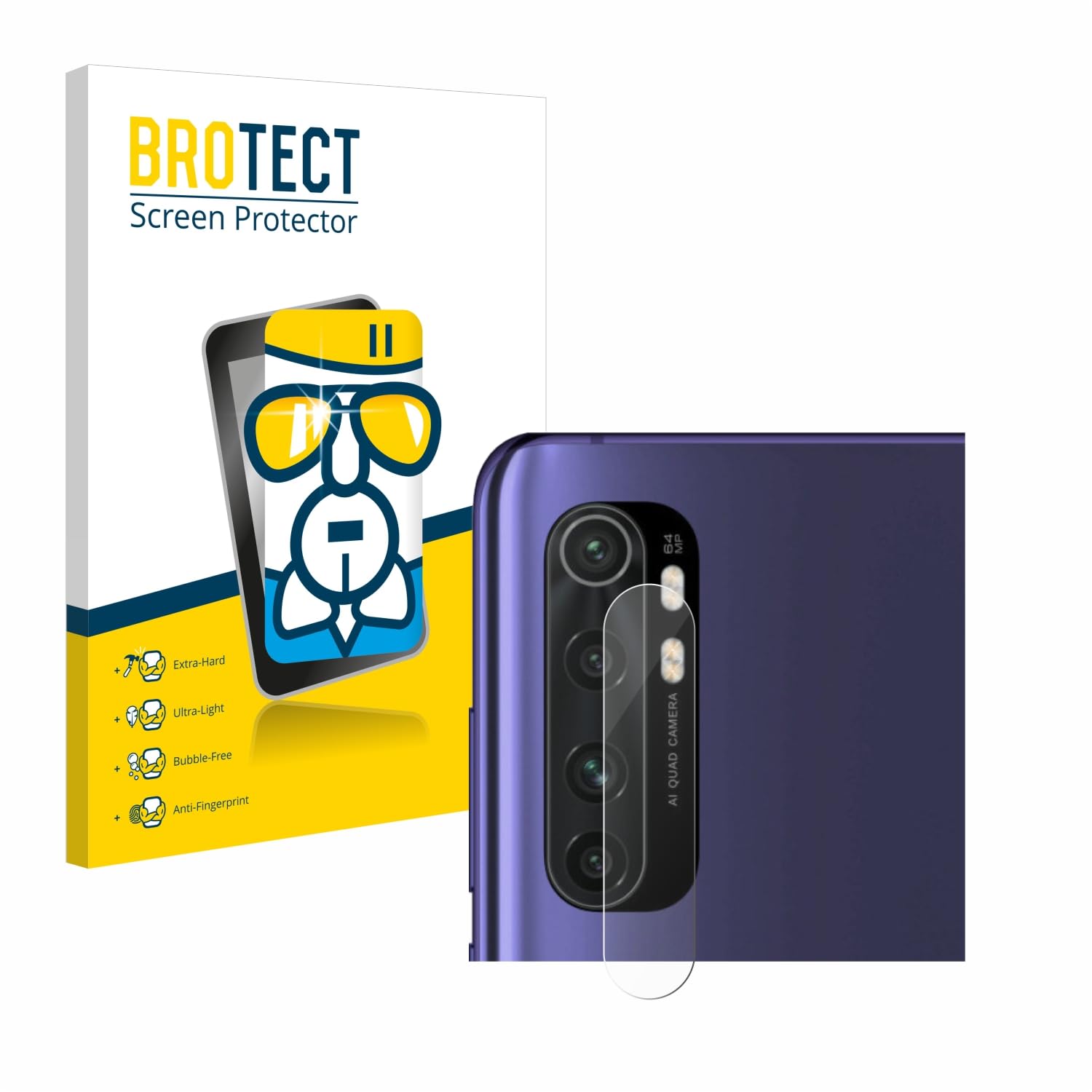 Brotect Pellicola In Vetro Ibrido Per Xiaomi Redmi Note 10 [AirGlass] - Durezza 9H, Anti-impronta