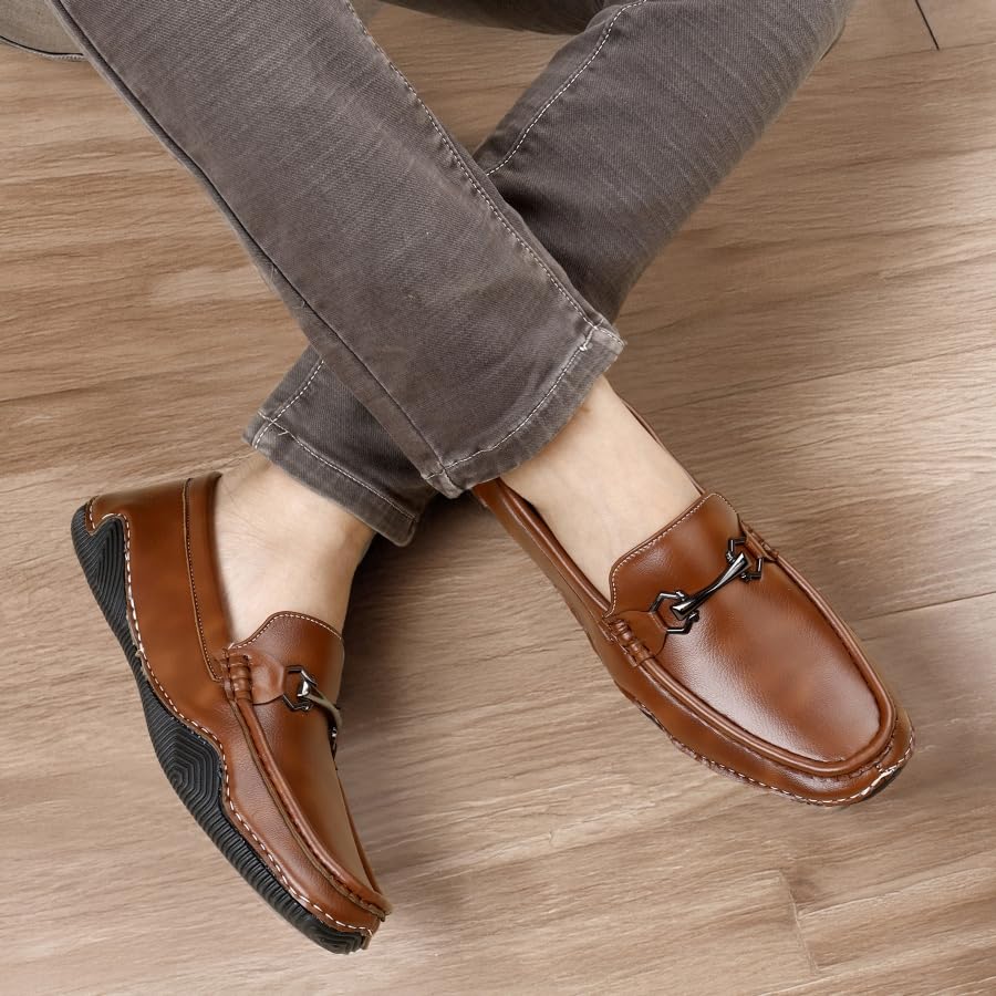 Image of WUGATTI Men's Suede Office Wear, Trendy & Lightweight Slip-On Loafers