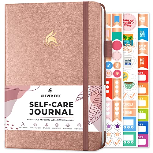 Clever Fox Self-Care Journal â€“ Wellness & Daily Reflection Notebook â€“ Mental Health & Personal Development Journal â€“ Self-Care, Meditation & Mood Journal for Women & Men â€“ A5 Size (Rose Gold)