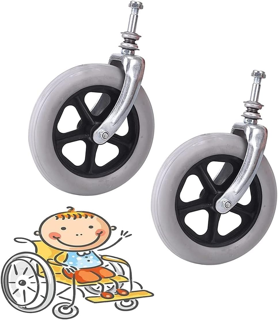 Roue de remplacement pour fauteuil roulant manuel déambulateur et rollator 8in