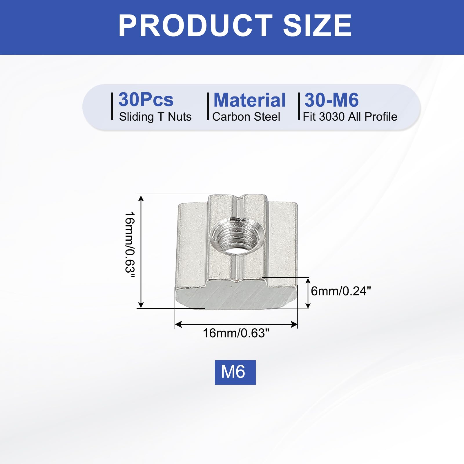 PATIKIL M6 Sliding t Nuts - Image 2