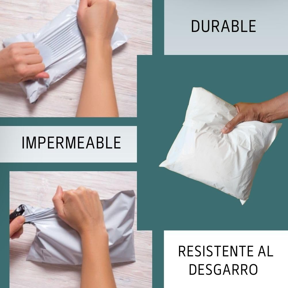 RAGO Bolsas de envío 35x45 cm I 25 uds I blancas I LDPE 50 µm | Autoadhesivas