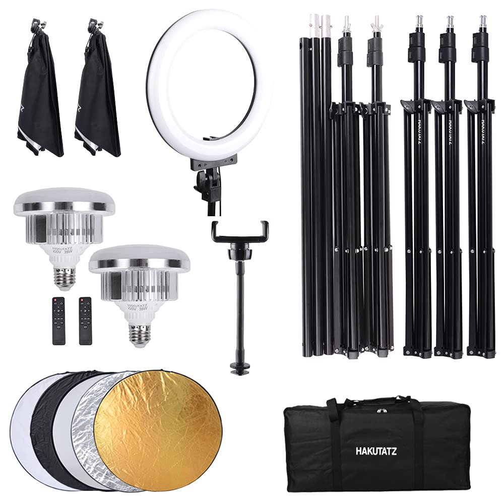 Fotostudio Set Fotografie Studioleuchte Fotowand Softbox mit 12 Zoll LED Ringleuchte Ringlicht Green Screen Set