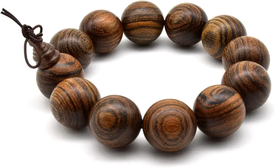Zen Dear Natural Tigerwood Mala Beads — Wearable Prayer Beads