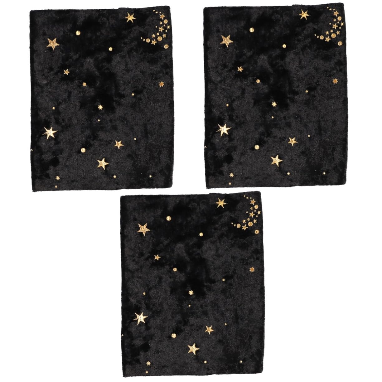 SHINEOFI 3pezzi Copertura Per Libri Stoffa Con Stampa Dorata Maniche Protettive Per Libri Con Design Stellato Accessori Scolastici Eleganti e Resistenti
