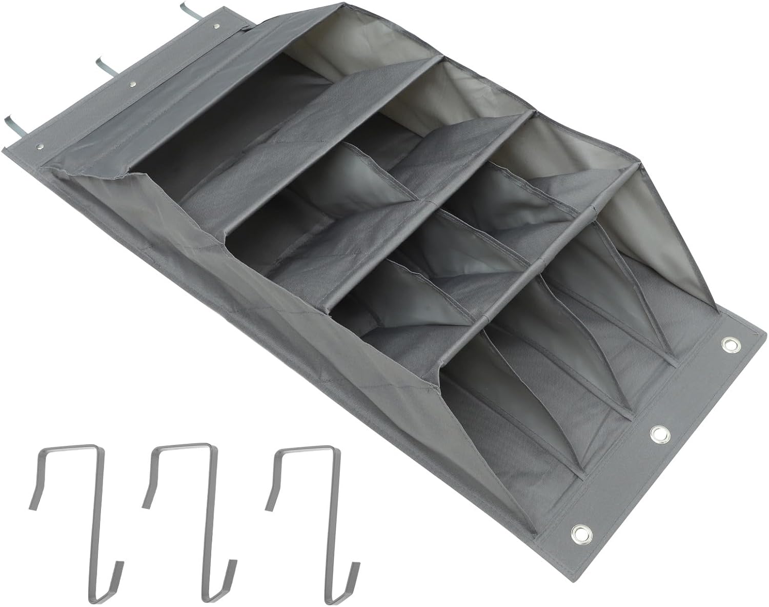 Wall Hanging Storage Bag over Door Organizer with 11 Large Grey Pockets, Multi-Functional Hanging Bag for Dormitory and Room Storage, No-Drill Installation Large Capacity Organizer