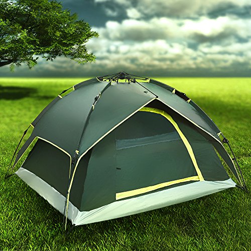 Flexzion Instant Dome Tent - 2-3 Person Automatic Double Layer Waterproof for Outdoor