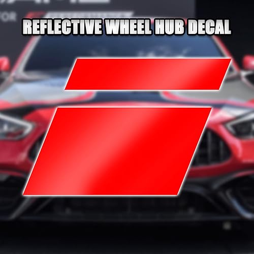 Miniatura 3 de Beypovk 6 calcomanías reflectantes para llantas de automóvil, calcomanías de rayas automotrices para ruedas de 18 a 21 pulgadas, accesorios de